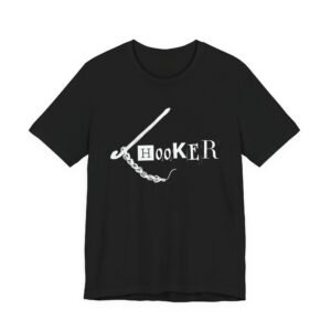 Crochet Hook T-Shirt — Humorous Crochet Hook & Chain Design in White Print