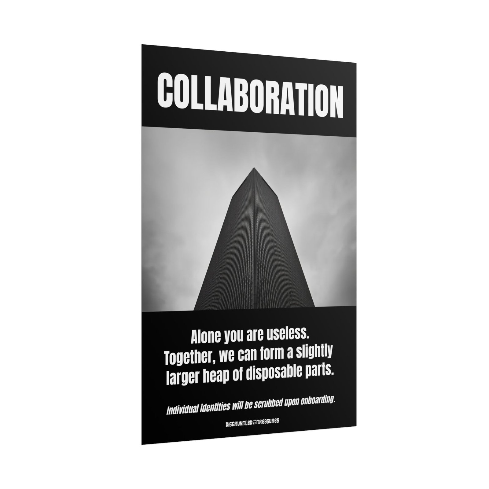Demotivational Corporate Poster | Collaboration | Rolled Poster – Office Art
