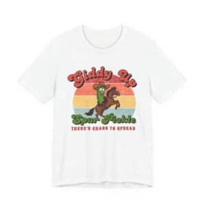 Giddy Up Spur Pickle T‑Shirt — Retro Cowboy Pickle Graphic Tee